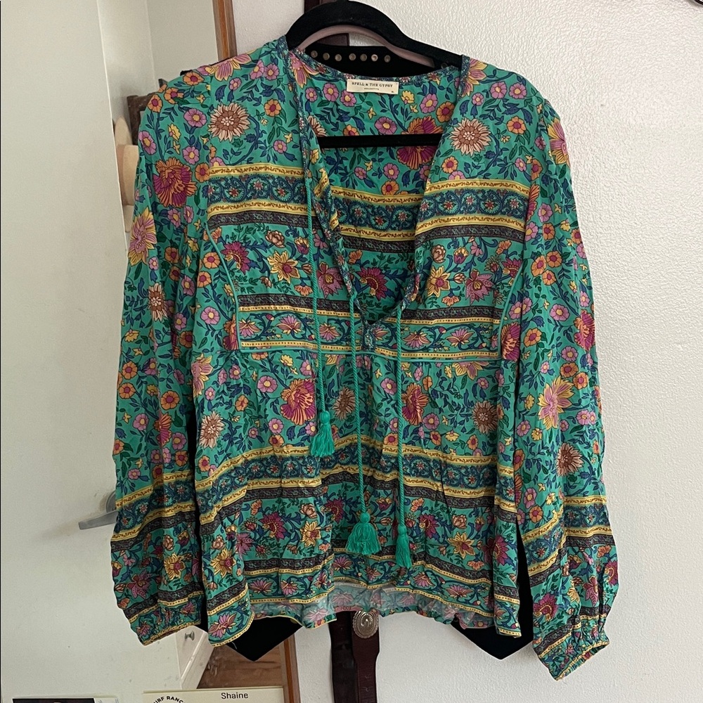 Spell Multicolor Floral Blouse